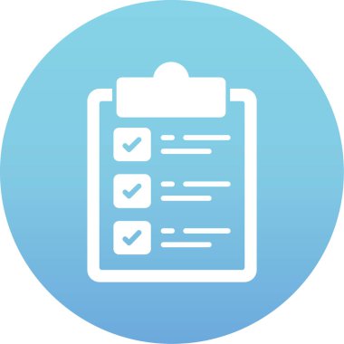 Kontrol Listesi Düz Vektör Simgesi