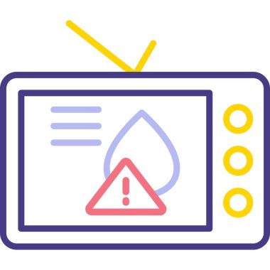 Televizyon. Web simgesi basit illüstrasyon