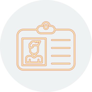 ID kart simgesi vektör illüstrasyonu
