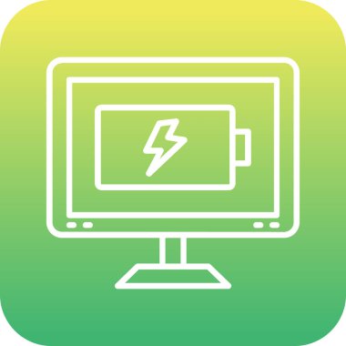 Benzersiz enerji hattı vektör çizgisi simgesi