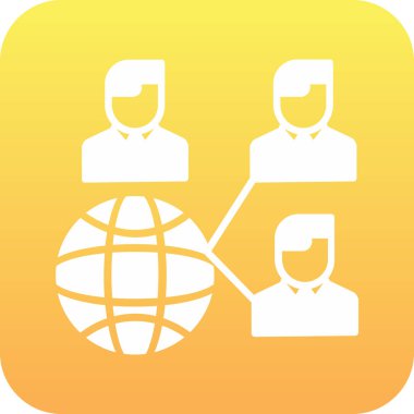 genel ağ simgesi, vektör illüstrasyonu