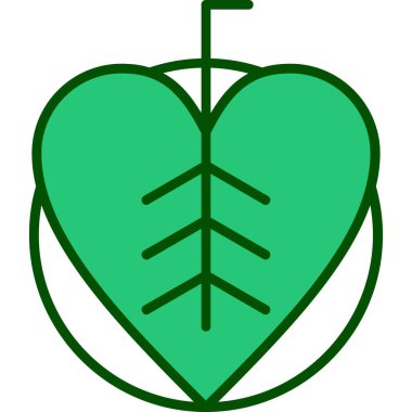 Yaprak ikonu vektör illüstrasyonu