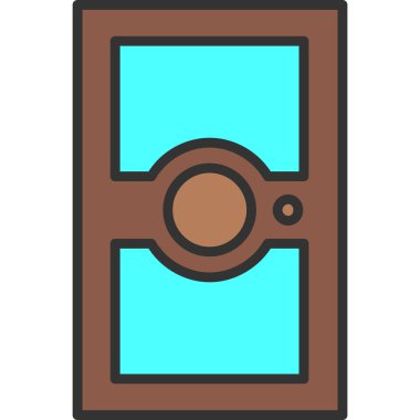 Güvenli ikon. Web için düz vektör simgelerinin vektör çizimi