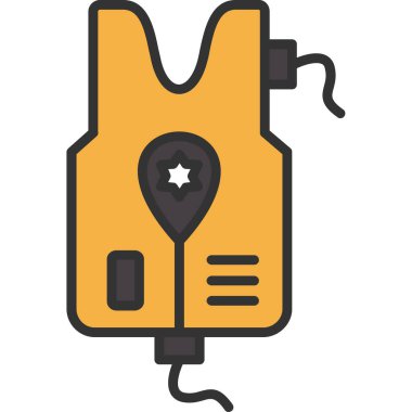 çanta yardım kiti simgesi - taslak biçimi