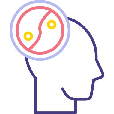 Beyin. Web simgesi basit illüstrasyon