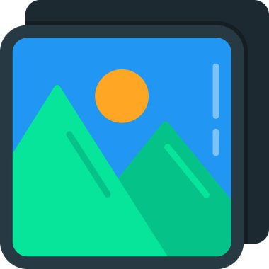 peyzaj dağ doğa simgesi - biçimi