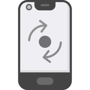 Cep telefonu. Web simgesi basit tasarım