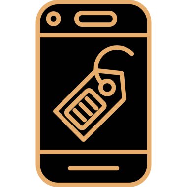 Bir mobil simgenin vektör illüstrasyonu