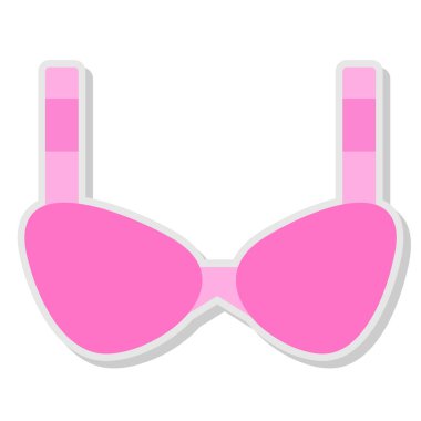 karikatür pembe sütyen simgesi