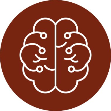 Moda Biçimli Beyin Simgesi İzole Arkaplan