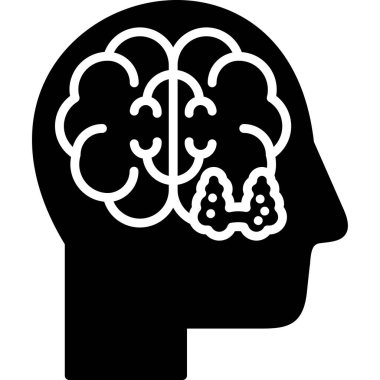 Beyin. Web simgesi basit illüstrasyon