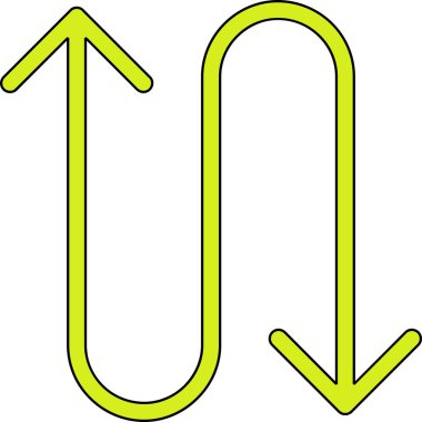 ok simgesi vektör illüstrasyonu.