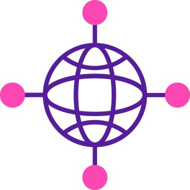 şebeke. Web simgesi basit illüstrasyon