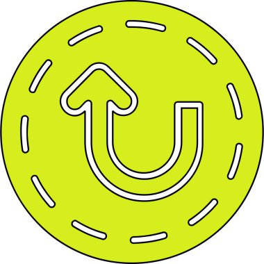 Dairesel bir simgenin vektör illüstrasyonu