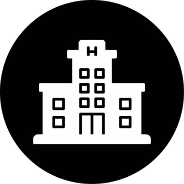 Otelde. Web simgesi basit illüstrasyon