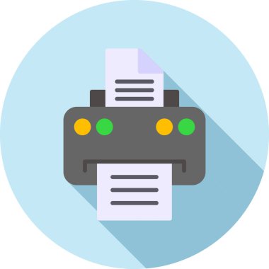 Yazıcı. Web simgesi basit illüstrasyon