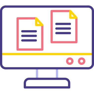 dosya biçimi simgesi, vektör illüstrasyonu