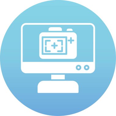 Monitör. Web simgesi basit illüstrasyon