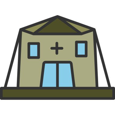 Otel renkli vektör simgesi