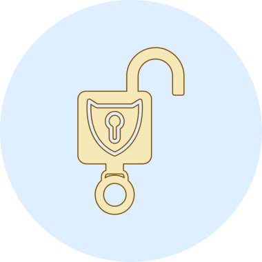 Modern b 'nin vektör illüstrasyonu simge kilidinden yoksun