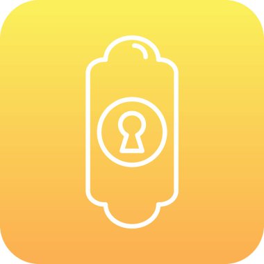 vektör asma kilit simgesi, basit vektör illüstrasyonu