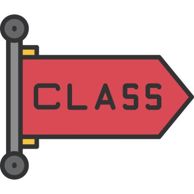 Okul. Web simgesi basit illüstrasyon