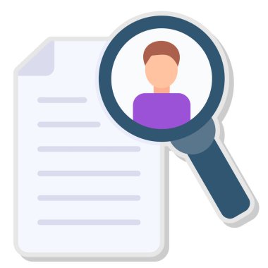 görev arama simgesi, basit vektör illüstrasyonu