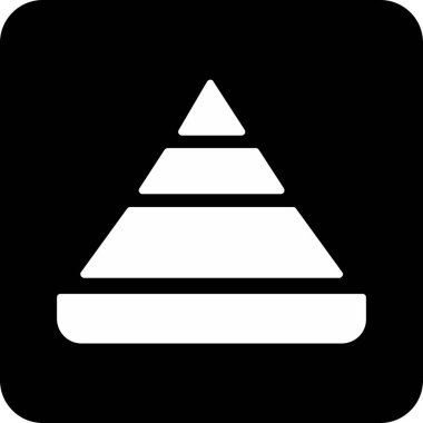 Piramit simgesi, vektör illüstrasyonu