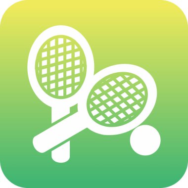 badminton ractlecock simgesi, basit biçim