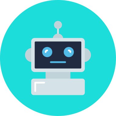 robot vektör düz daire simgesi