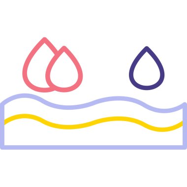 Su rengi ikon vektörünün damlası. Su damlası işareti. izole sembol illüstrasyonu
