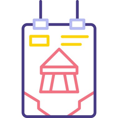 sırt çantası simgesi vektör illüstrasyonu