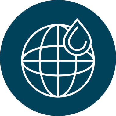 soyut grupta izole edilmiş dünya simgesi