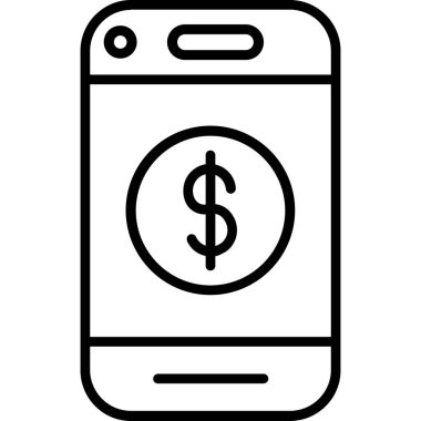 mobil para vektör illüstrasyonu, simge