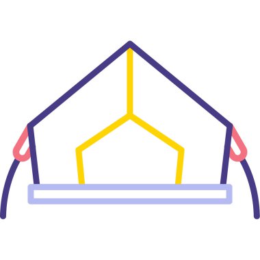 Çatı evi vektör simgesi