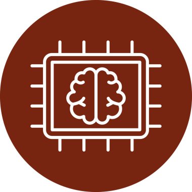 beyin ikonu vektör illüstrasyonu