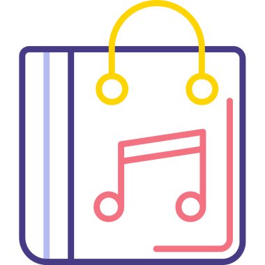 Müzik. Web simgesi basit illüstrasyon