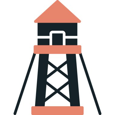 Kule. Web simgesi basit illüstrasyon