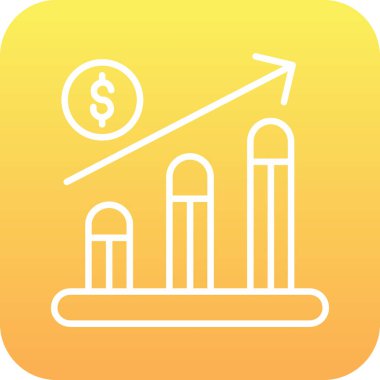 İş ve finans simgesinin vektör illüstrasyonu