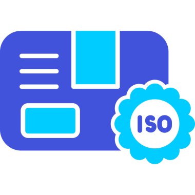 Beyaz arkaplanı olan izo belgesi