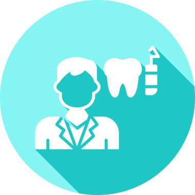 dişçi ikonu vektör illüstrasyonu. Diş bakımı işareti ve sembol