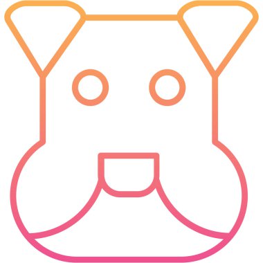 Köpek. Web simgesi basit illüstrasyon