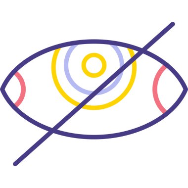 Göz simgesi vektör illüstrasyonu