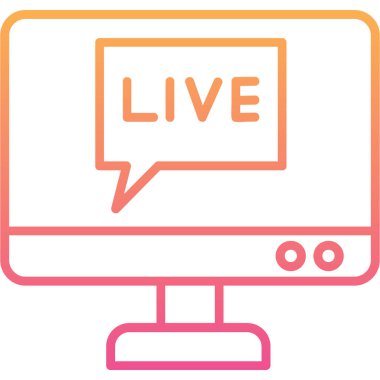 Canlı yayın. Basit illüstrasyon