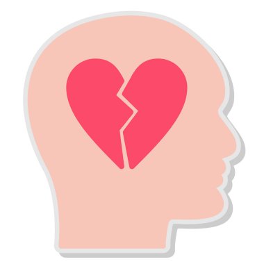 Kalp ikonu vektör illüstrasyonu