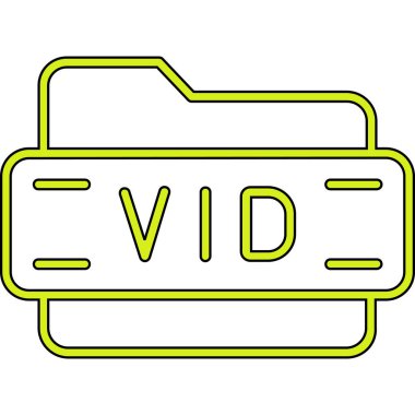 benzersiz video kartı vektör çizgisi simgesi