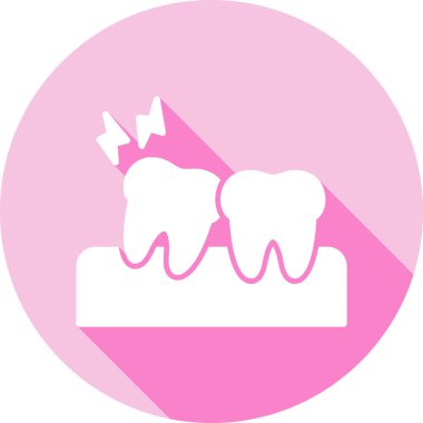 Diş vektörü web simgesi basit resimleme