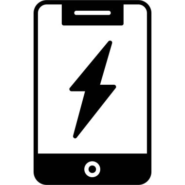 mobil şarj simgesi, vektör illüstrasyonu