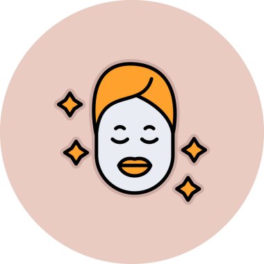 Güzelliği olan kadın yüzünün vektör çizimi