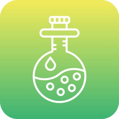 Benzersiz kimya bilimi vektör çizgisi simgesi